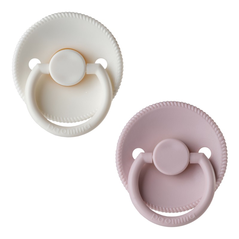 Комплект пустышек с соской из натурального латекса S 0-6 месяцев цвет: Buttercream/ zephir