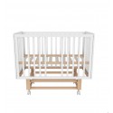 Кроватка детская Lunna Rita с автостенкой, маятником и колесами цвет: белый/бук