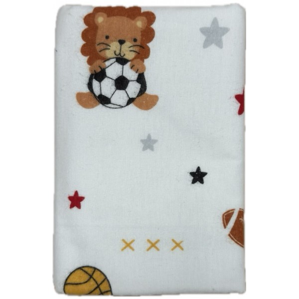 Непромокаемая многоразовая пеленка из фланели 60*90 см цвет: футбол