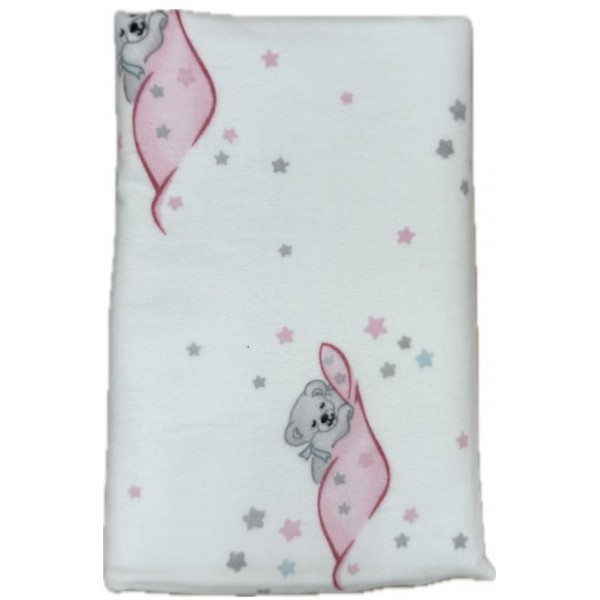 Непромокаемая многоразовая пеленка из фланели 60*90 см цвет: мишки сплюшки