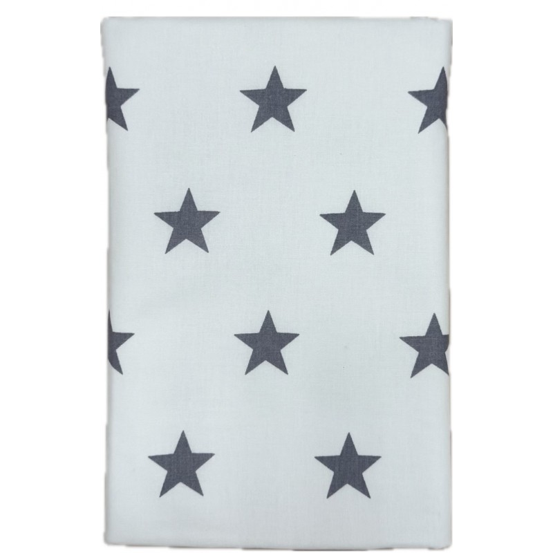 Непромокаемая многоразовая пеленка из ранфорса 60*90 см цвет: серые звезды
