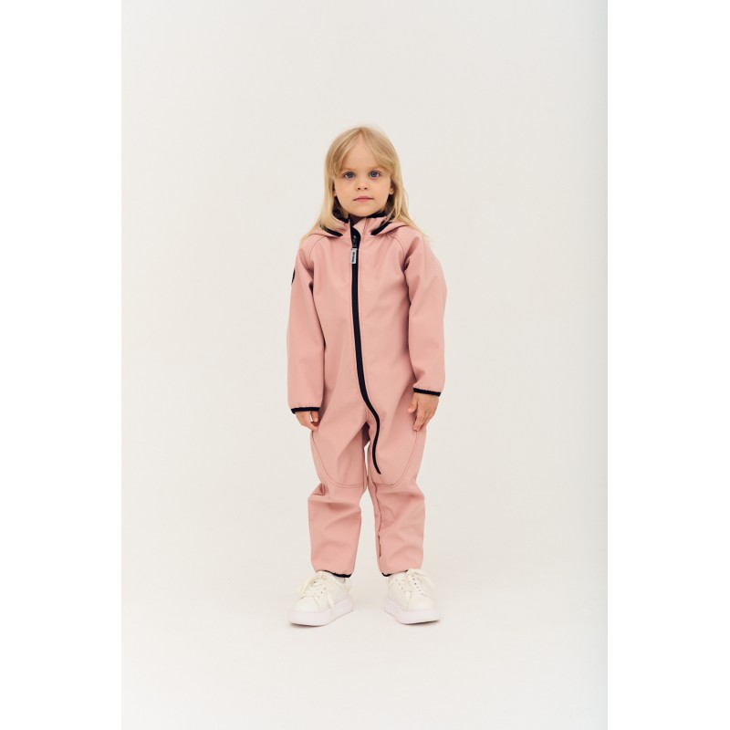Комбинезон демисезонный мембрана Softshell 86-92 см цвет: пудра 167-01