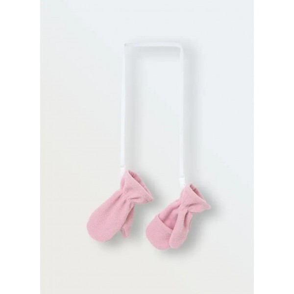 Рукавички 1-2 года на резинке из флиса Cute цвет: пудра 2202-01