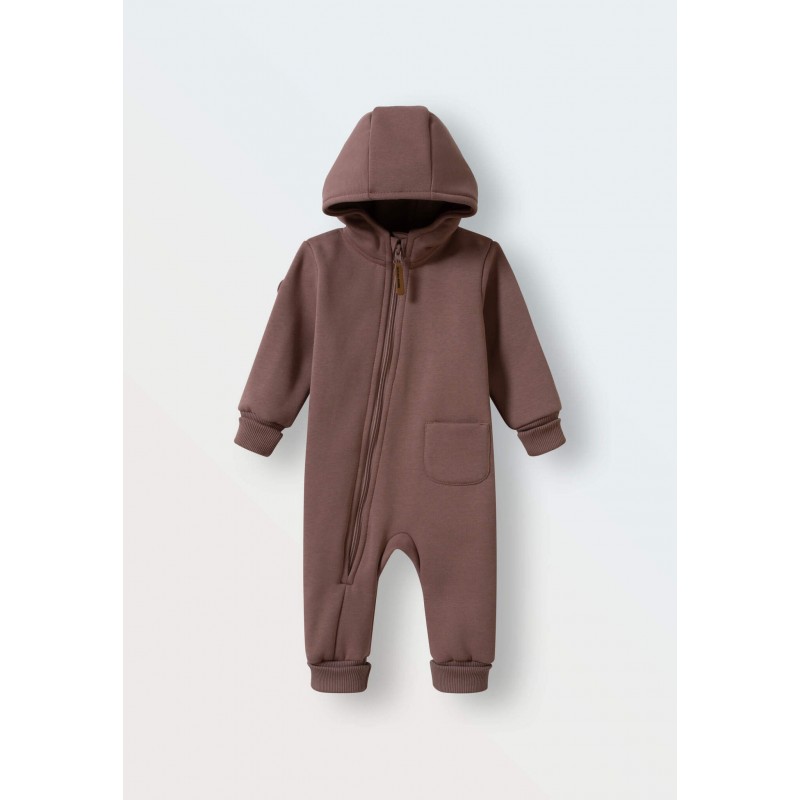 Комбинезон из футера с начесом Toucan 74 см цвет: шоколад 1633-55 Комбинезон из футера с начесом Toucan 74 см цвет: шоколад 1633-55