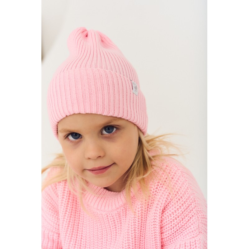 Вязаная шапочка-колпачок Simple 46-50 см цвет: розовый 6000-49 Вязаная шапочка-колпачок Simple 46-50 см цвет: розовый 6000-49