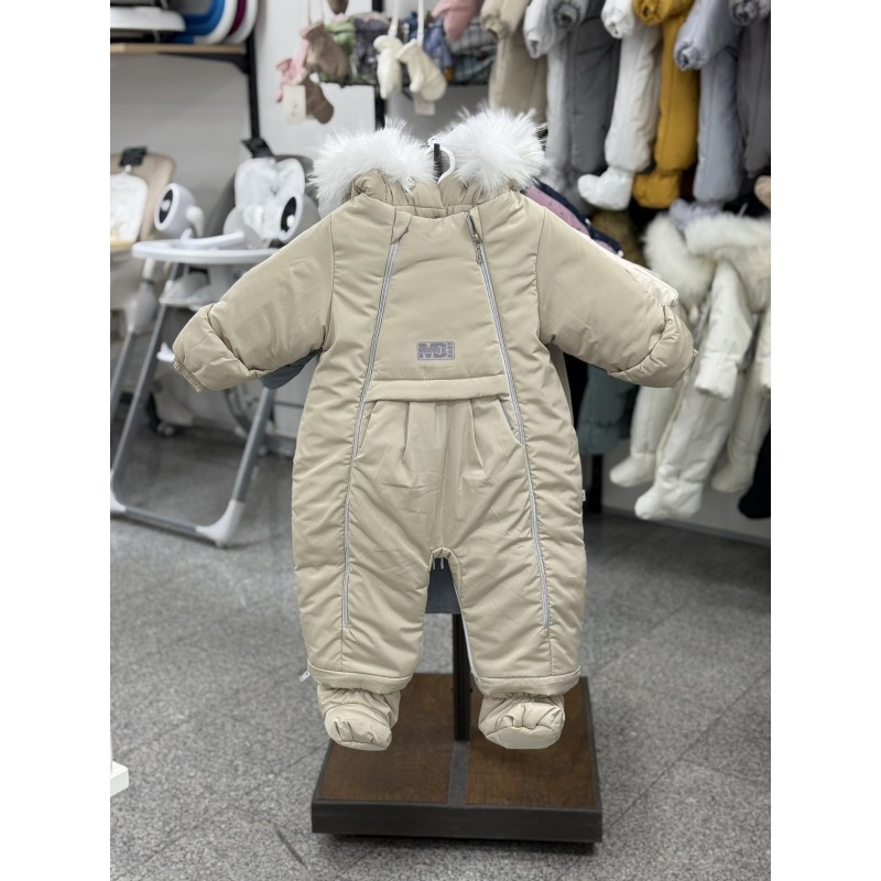 Комбинезон-конверт трансформер с пинетками 62-74 см цвет: бежевый 170шм/2