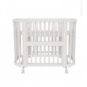 Кроватка-трансформер детская Lunna Sonata с маятником цвет: серый белый