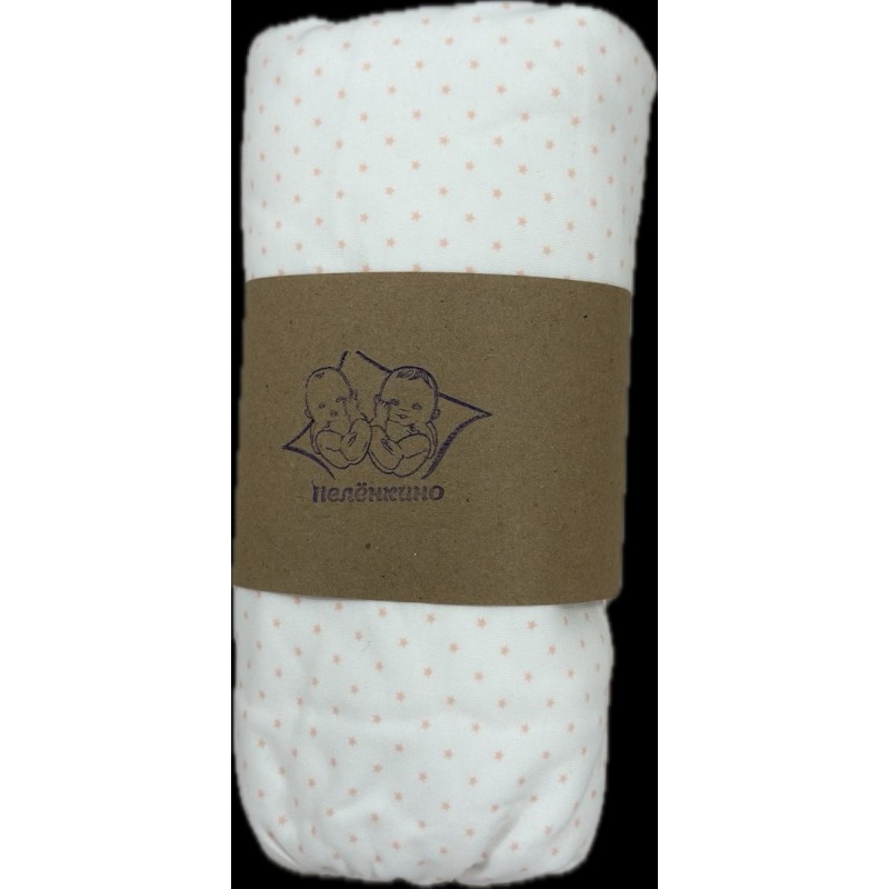 Пеленка-простынка трикотажная на резинке в детскую кроватку 120*60 см цвет: мечта