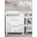 Комод пеленальный Sweet Baby Arte 3 ящика цвет: белый/заяц