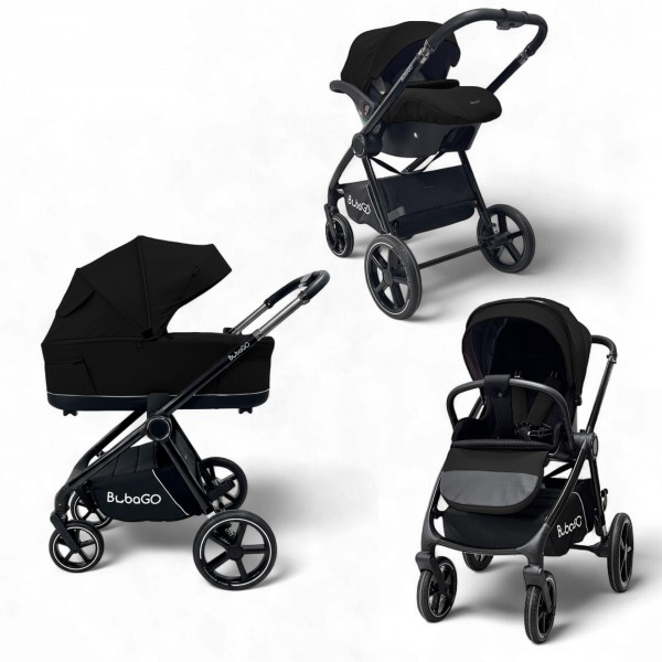 Коляска детская 3 в 1 Bubago Niveta цвет: черный BG 192-1 Коляска детская 3 в 1 Bubago Niveta цвет: черный BG 192-1