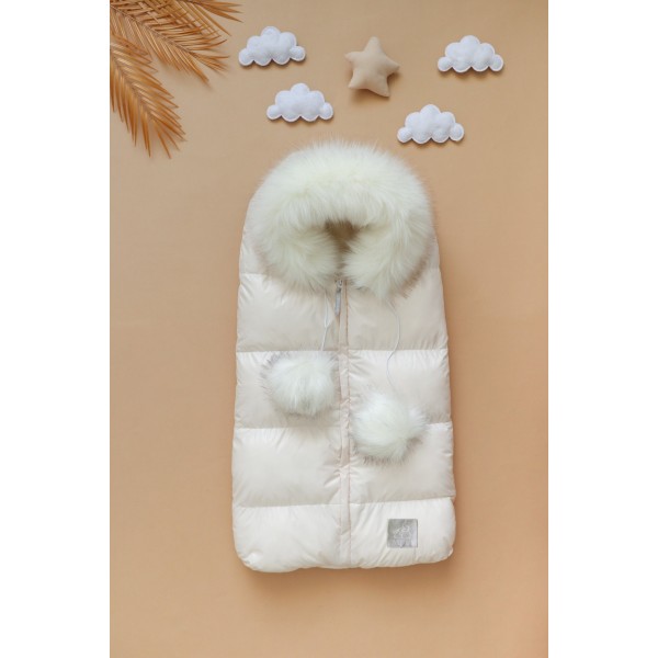 Конверт на выписку и прогулки " Atlantic " цвет: ivory / слоновая кость 0299