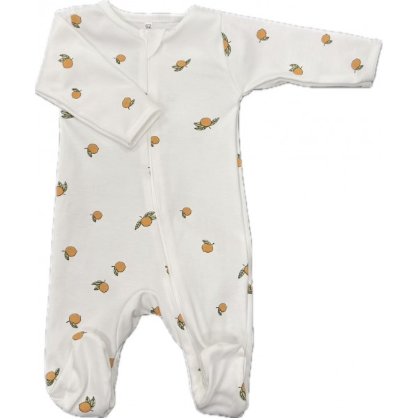 Слип нательный на молнии 62-68 см принт: апельсинки Т-125