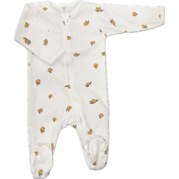 Слип нательный на молнии 68-74 см принт: апельсинки Т-125