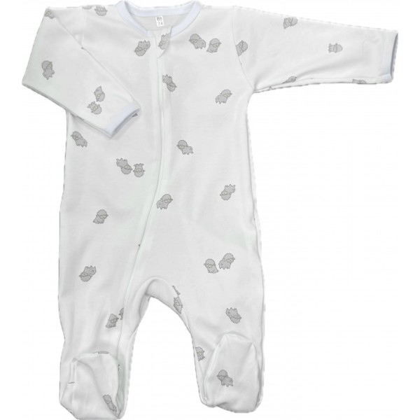 Слип нательный на молнии 68-74 см принт: барашки Т-125