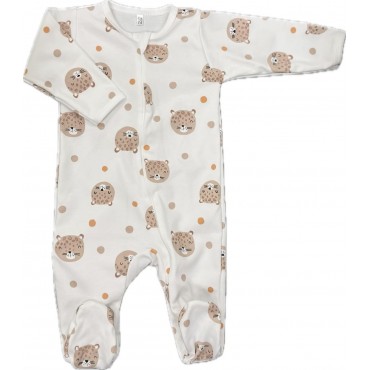 Слип нательный на молнии 68-74 см принт: леопарды Т-125