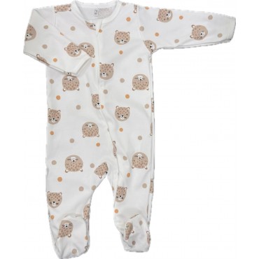 Слип нательный на молнии 74-80 см принт: леопарды Т-125