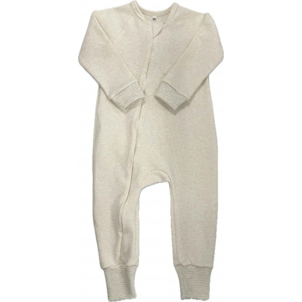 Комбинезон на молнии из хлопка 80 см Т-216/бежевый