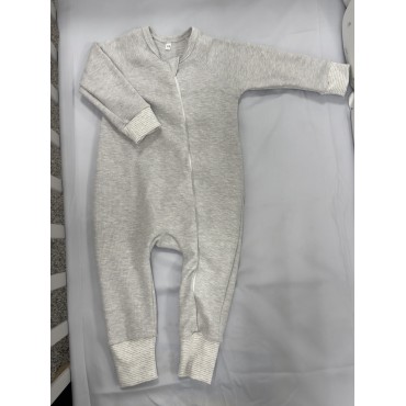 Комбинезон на молнии из хлопка 74 см Т-216/серый