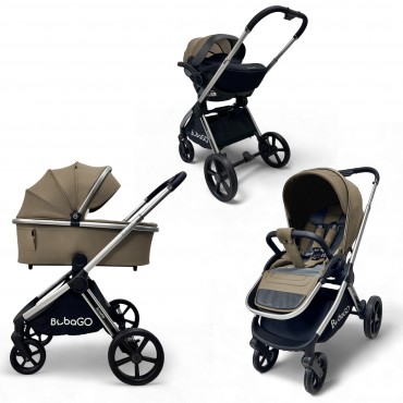 Коляска детская 3 в 1 Bubago Gaudi цвет: бежевый BG 195-2 Коляска детская 3 в 1 Bubago Gaudi цвет: бежевый BG 195-2