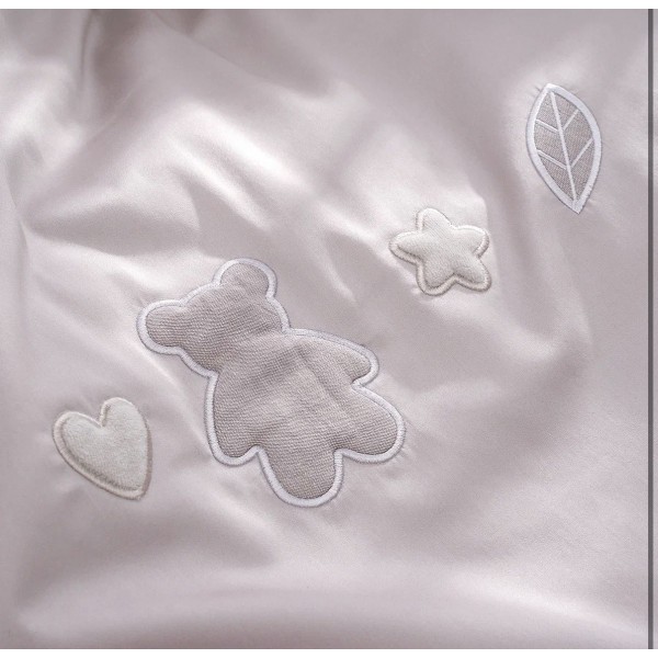 Комплект постельного белья 2 предмета Teddy Sateen Collection цвет: серый