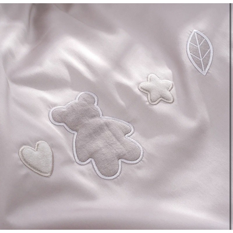 Комплект постельного белья 2 предмета Teddy Sateen Collection цвет: серый