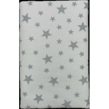Непромокаемая многоразовая пеленка из фланели 60*90 см цвет: звезды серые Непромокаемая многоразовая пеленка из фланели 60*90 см цвет: звезды серые
