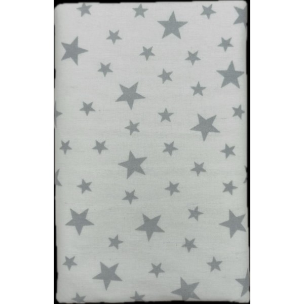 Непромокаемая многоразовая пеленка из фланели 60*90 см цвет: звезды серые