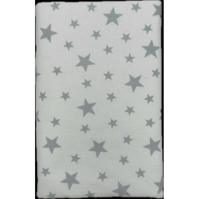 Непромокаемая многоразовая пеленка из фланели 60*90 см цвет: звезды серые