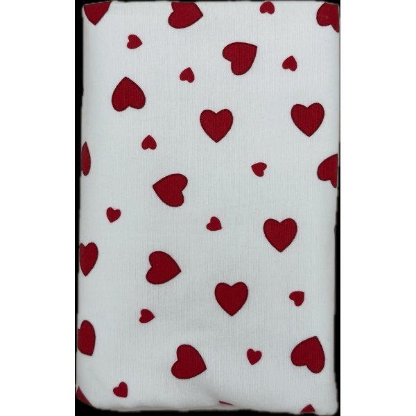 Непромокаемая многоразовая пеленка из фланели 60*90 см цвет: сердечки