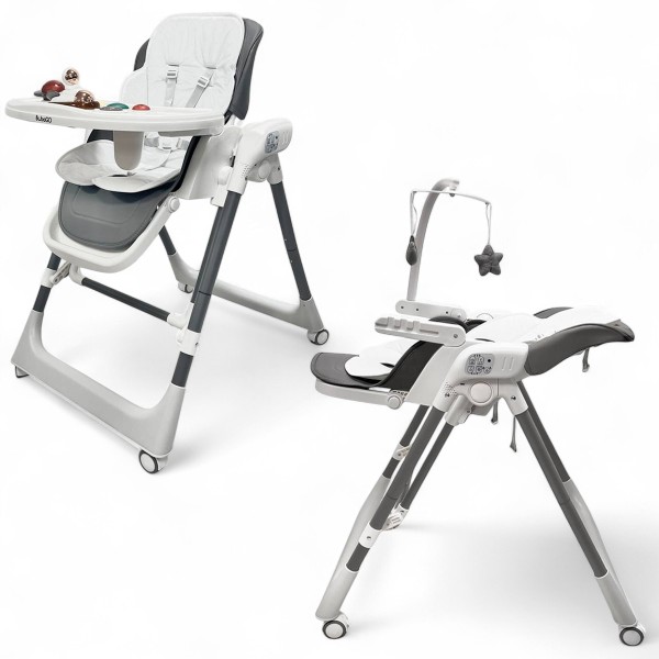 Стульчик для кормления + электрокачель 5 в 1 Bubago Frida цвет: серый BG 174-1