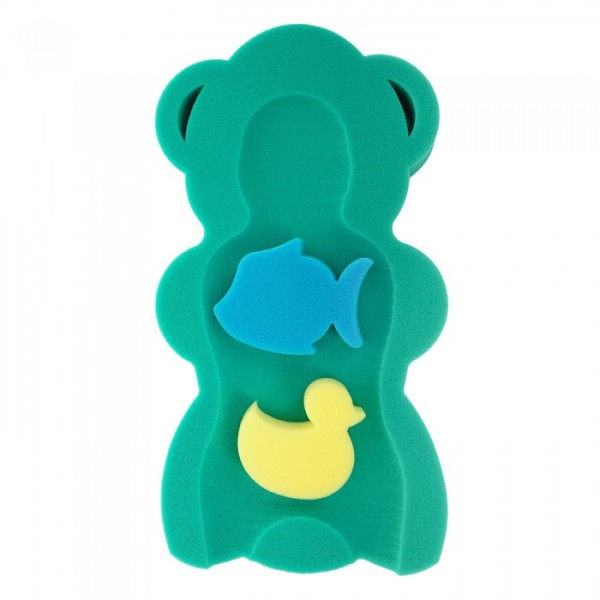 Губка для купания MAXI 55*30*7 см + 2 губки цвет: зеленый 4821