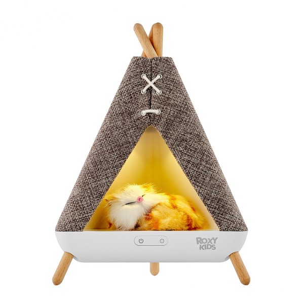 Ночник детский интерьерный Вигвам с котенком USB с аккумулятором R-NL0027