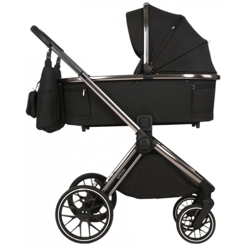 Коляска детская 2 в 1 Adamex Spark Poler цвет: onyx black