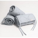Защита для детской кроватки /стеганый бортик Slim цвет: голубой СБ.120-SM.10