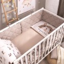 Защита для детской кроватки /стеганый бортик Slim цвет: песочный СБ.120-SM.12