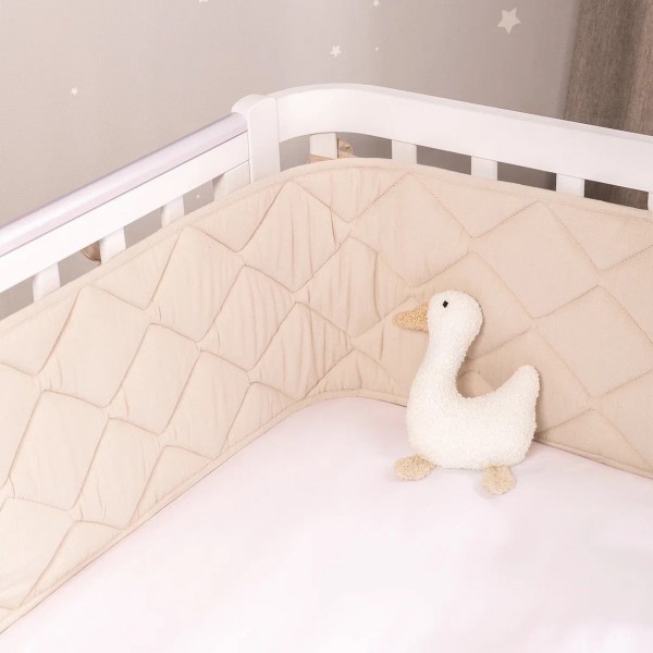 Защита для детской кроватки /стеганый бортик Slim цвет: бежевый СБ.120-SM.04