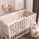 Защита для детской кроватки /стеганый бортик Slim цвет: бежевый СБ.120-SM.04